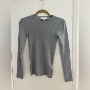 Michael Kors Heather Gray Long Sleeve Top